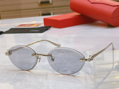 Classic oval cut high-end sunglasses