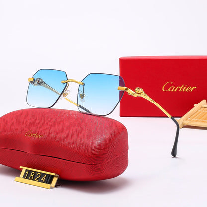 Leopard Head Metal Mirror Legs 5-Color Fashion Sunglasses 1824