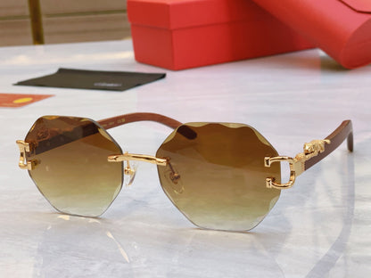 Creative Wave Cutting High End Sunglasses