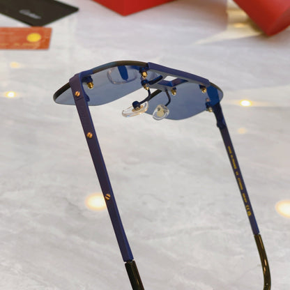 High end metal double bracket sunglasses