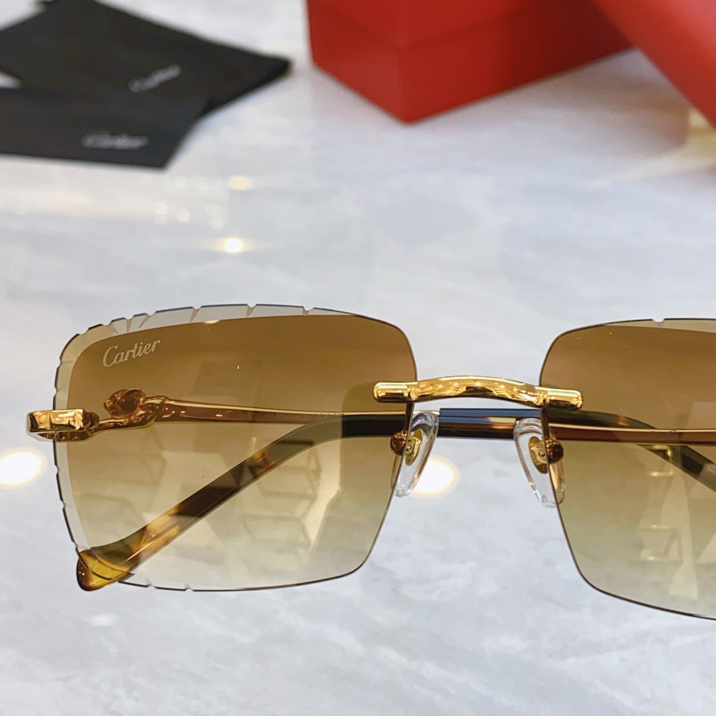 Precision cutting classic leopard high-end sunglasses