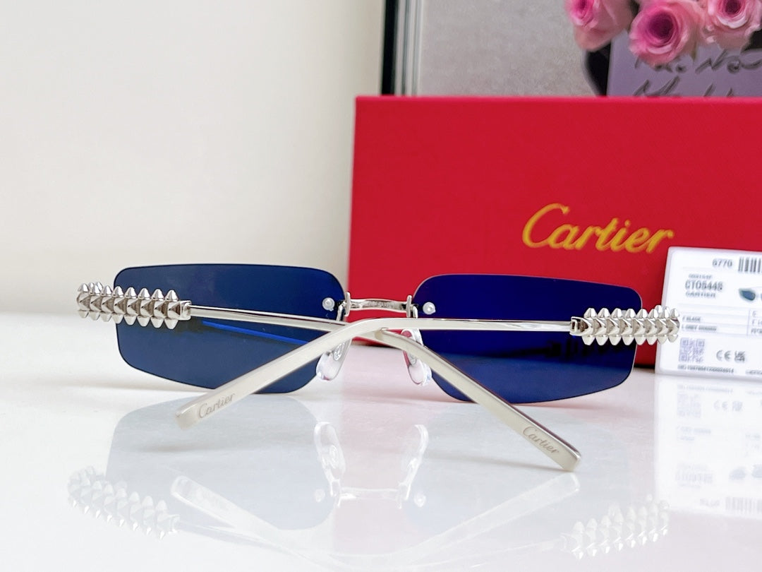 High-end inner electroplated blue film sunglasses