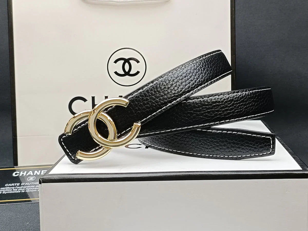 8 Colors double C multi-color lychee leather belt