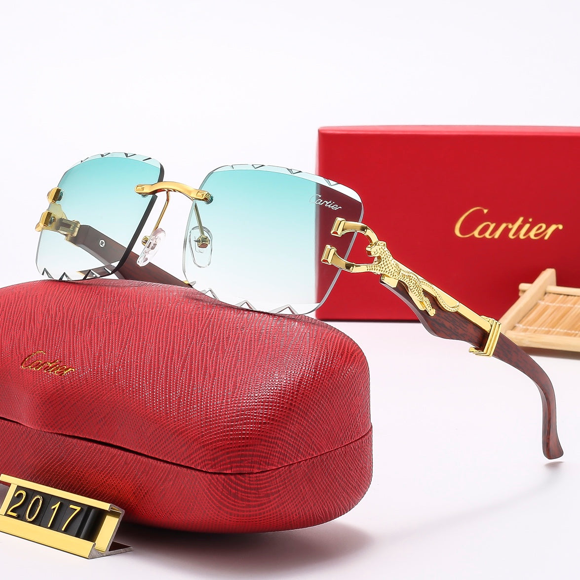 Diamond Cut 7 Colors Wooden Fashion Sunglasses 2017