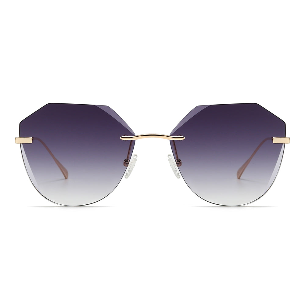Irregular Round Tinted Sunglasses