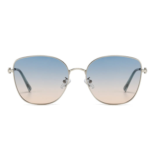 Round Metal-framed sunglasses