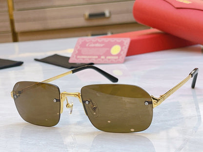 High end classic frameless design sunglasses