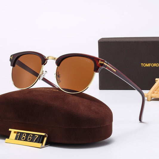 5 Colors Fashion Oval-Shaped Sunglasses—1867