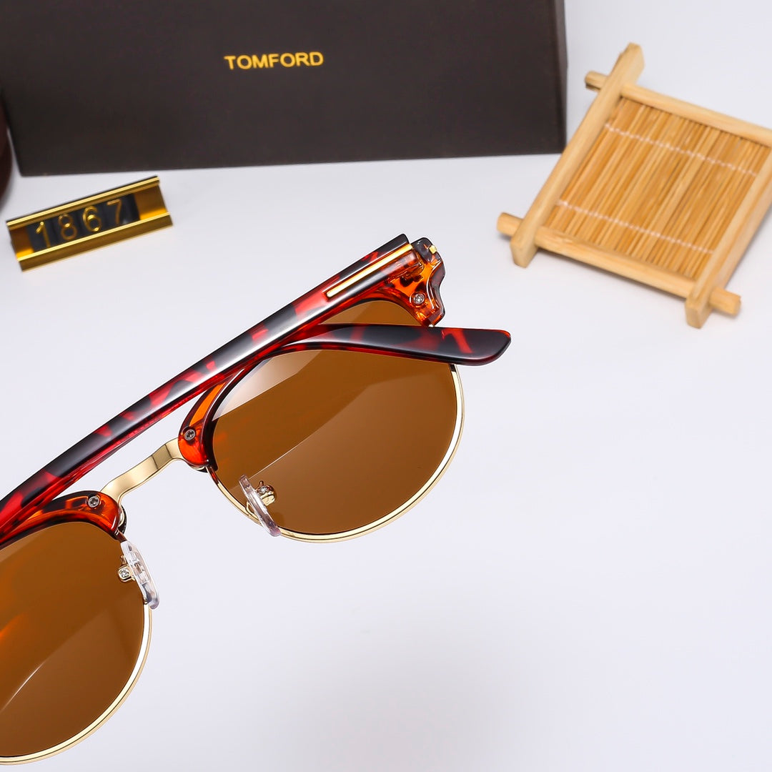 5 Colors Fashion Oval-Shaped Sunglasses—1867