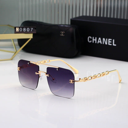 Fashionable watermark metal frame sunglasses H0807