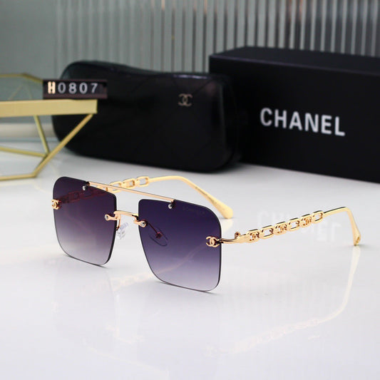 Fashionable watermark metal frame sunglasses H0807