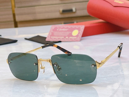 High end classic frameless design sunglasses
