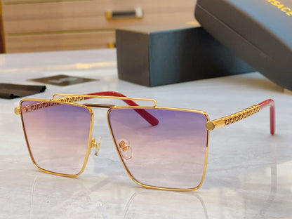 High end metal leg double bar sunglasses