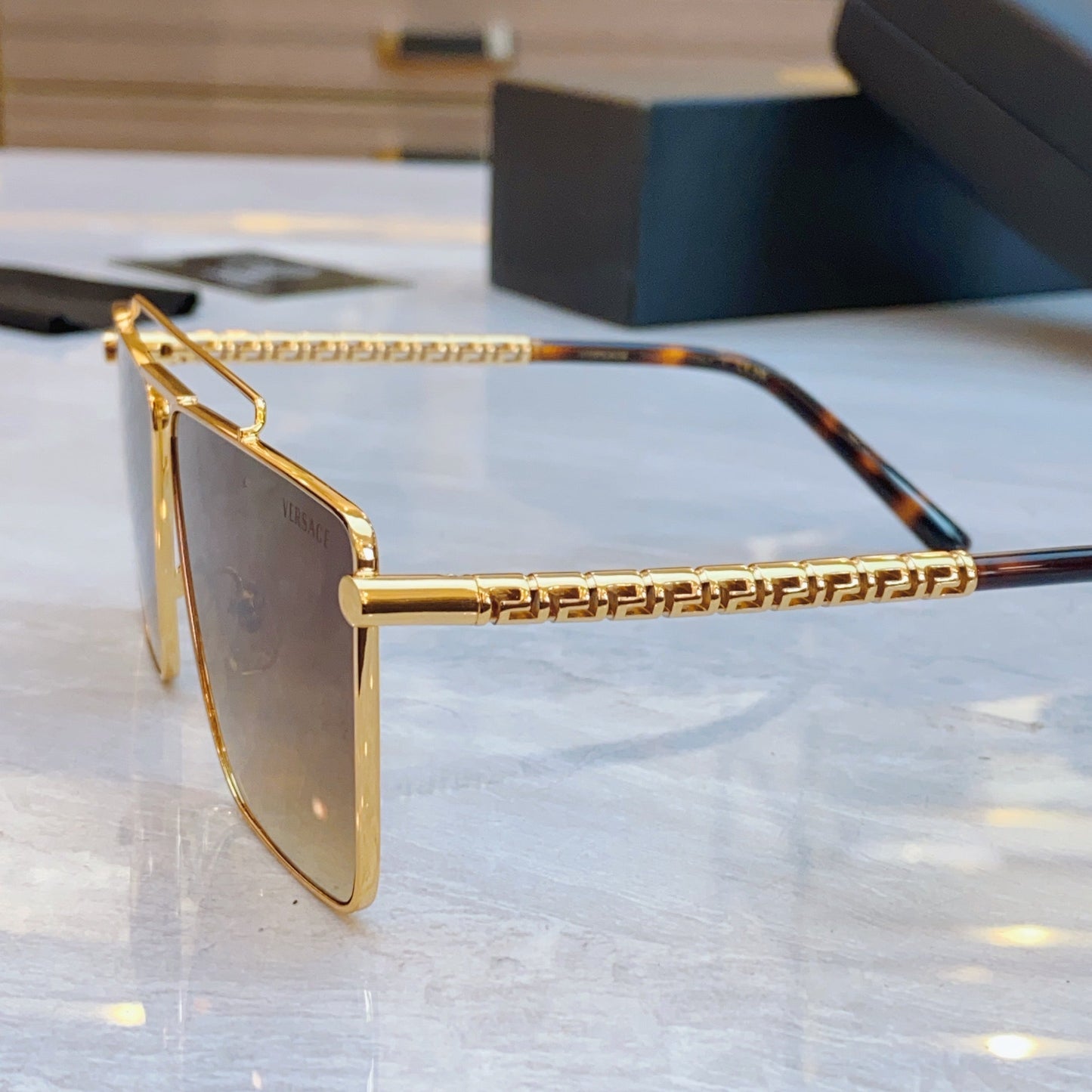 High end metal leg double bar sunglasses