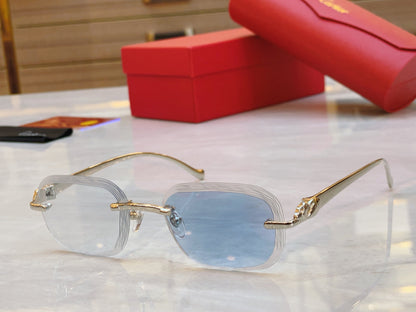 High end unique cut ripple color changing sunglasses