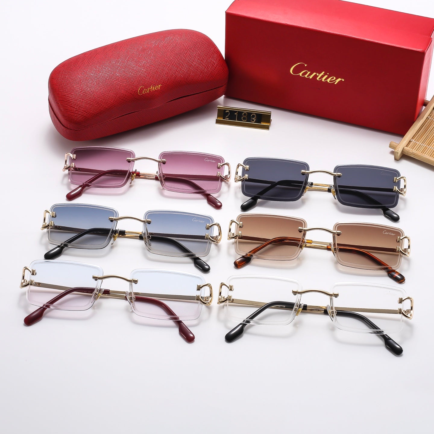 Fashion Square  Frameless Sunglasses 2189