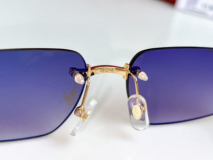 High-end inner electroplated blue film sunglasses