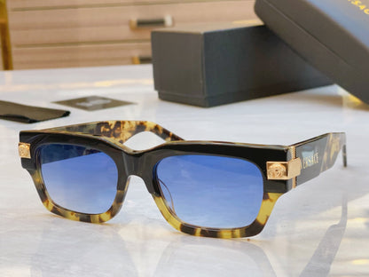High end unique leopard print frame sunglasses