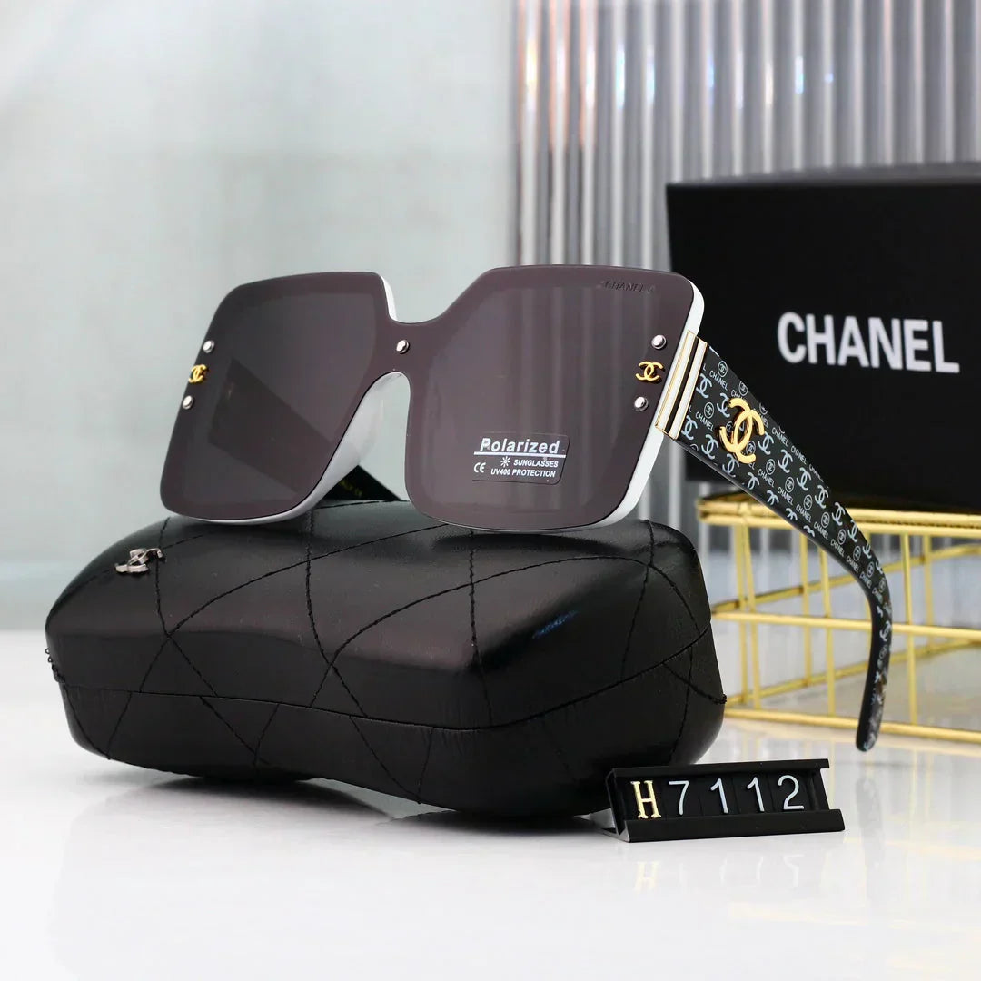 Retro flower leg large frame sunglasses