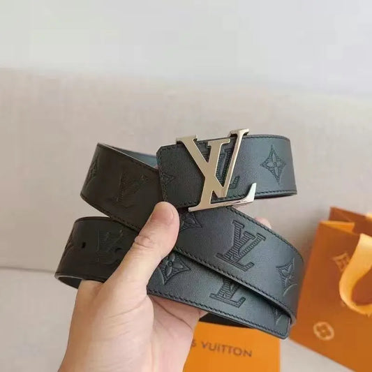 2 Colors printed letter leather belt