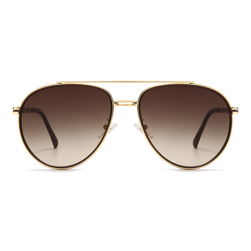 Thin aviator tinted sunglasses
