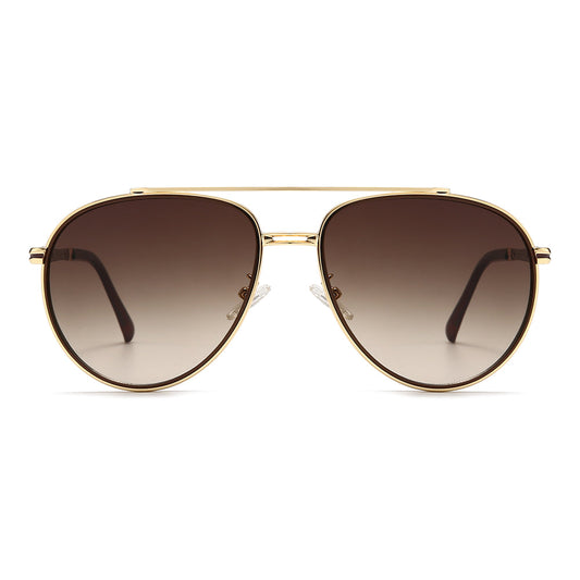 Thin aviator tinted sunglasses