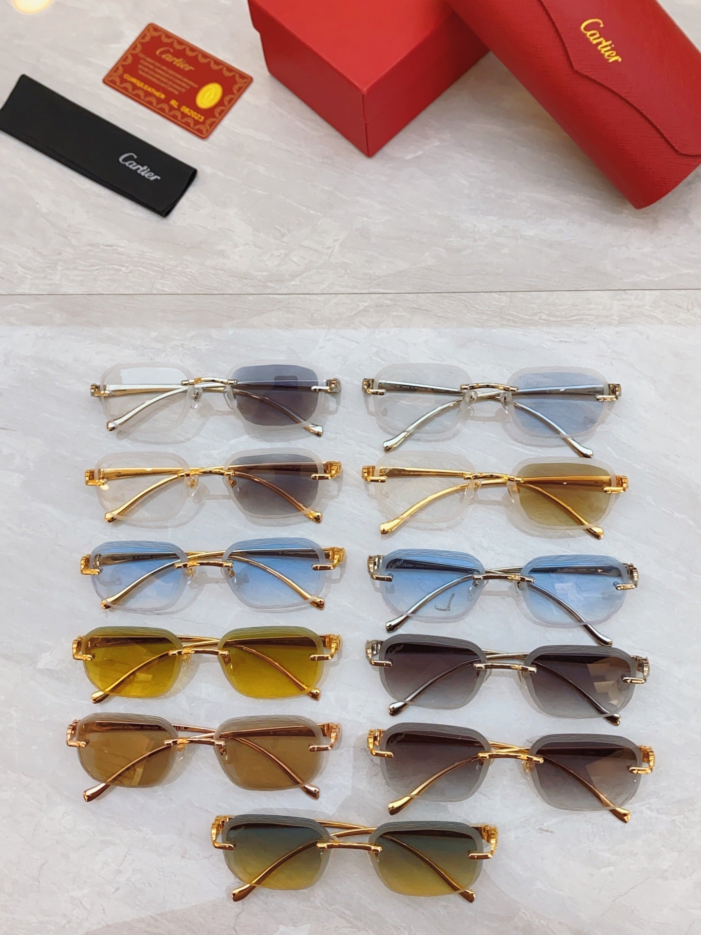 High end unique cut corrugated sunglasses