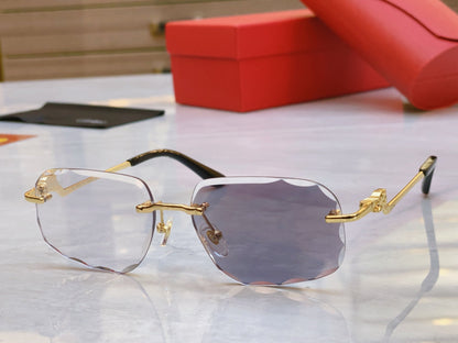 High end color changing creative cutting design sunglasses