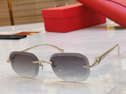 High end unique cut corrugated sunglasses