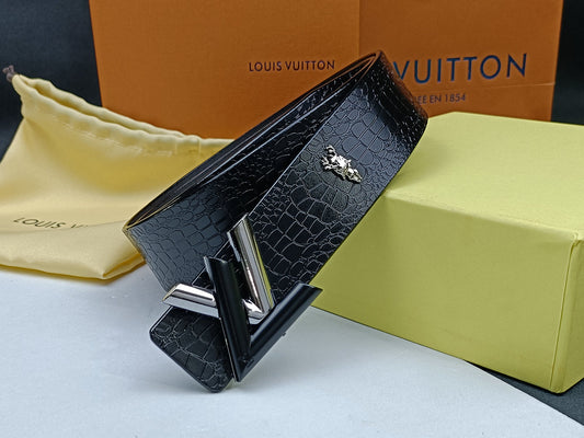 3 Colors printed letter leather belt