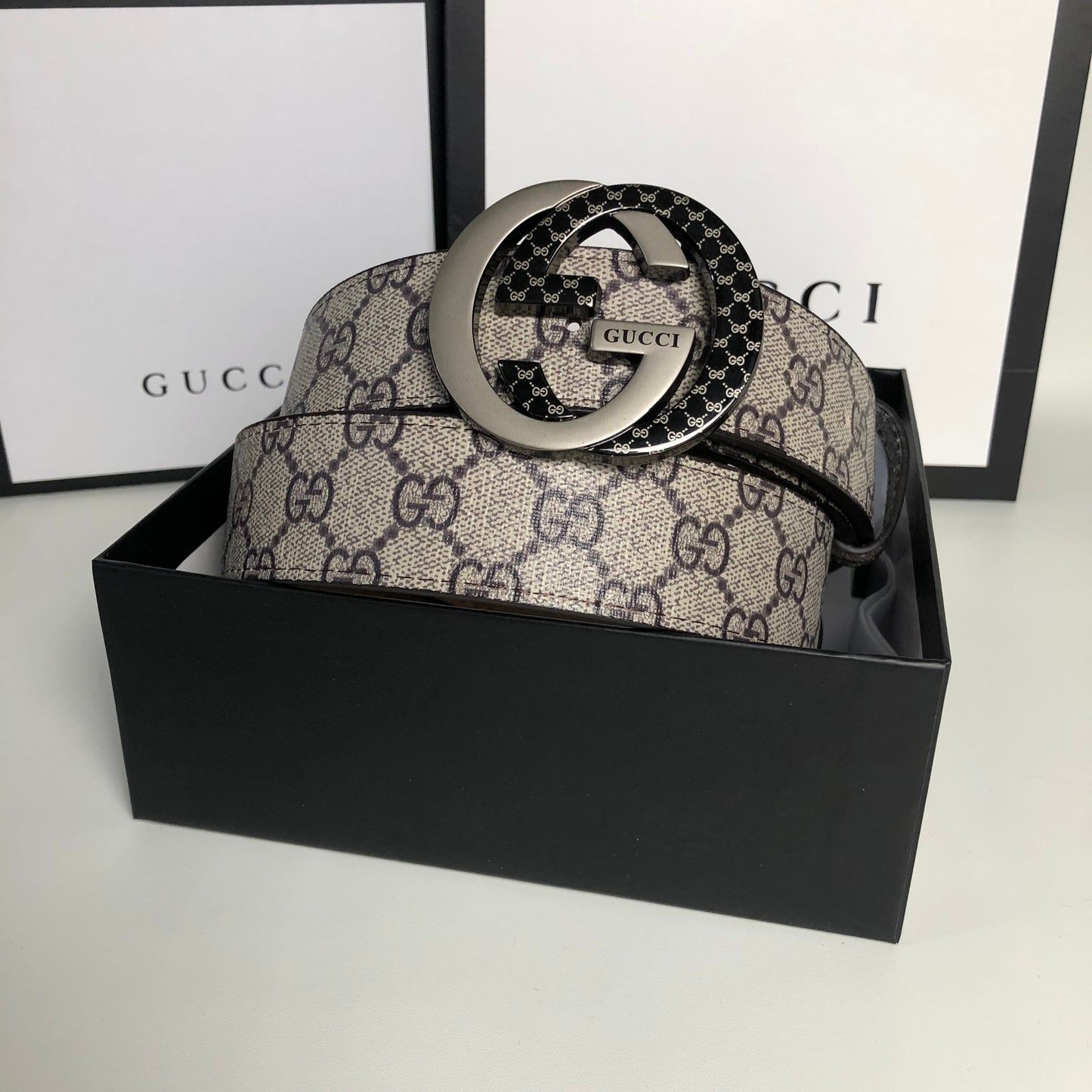 3 Colors printed letter leather belt