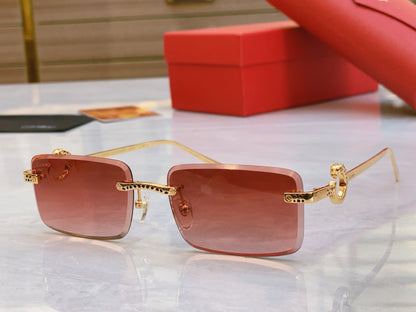 High end golden leopard carved decorative sunglasses