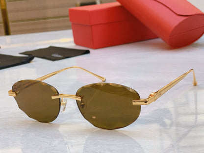 High end minimalist wave cut sunglasses
