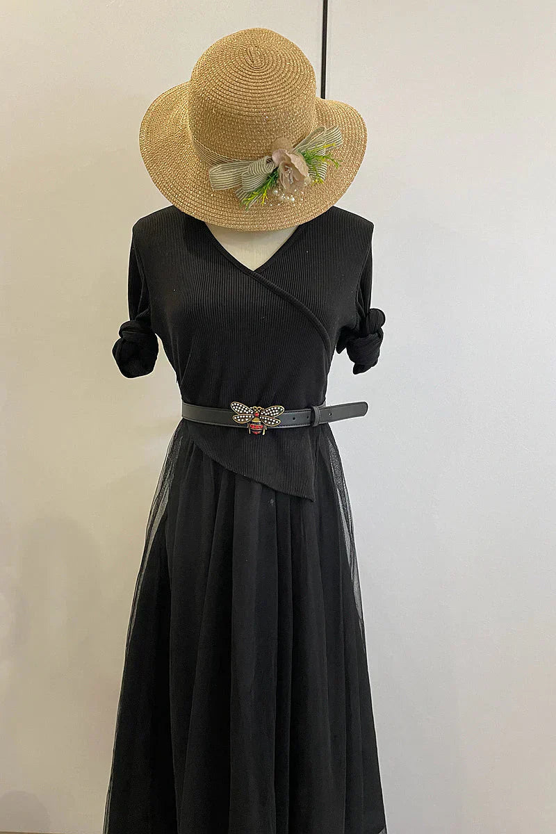 4 Colors bee lychee pattern double-sided belt