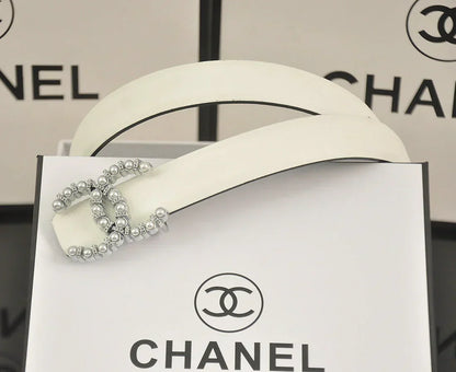 6 color double C pearl rhinestone belt