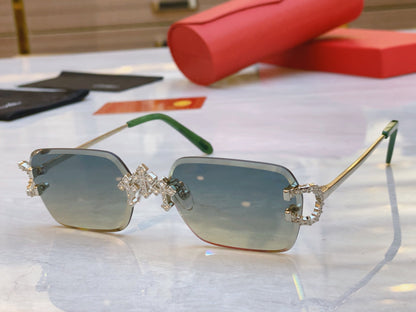 High end diamond inlaid sunglasses