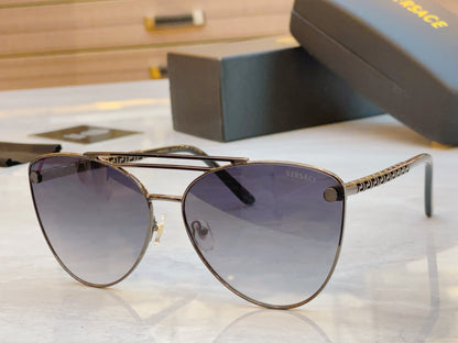 High end classic double horizontal bar pilot sunglasses