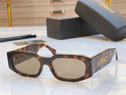 High end classic rectangular frame sunglasses