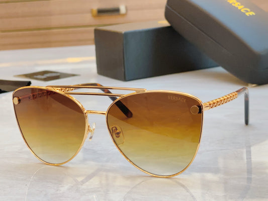 High end classic double horizontal bar pilot sunglasses