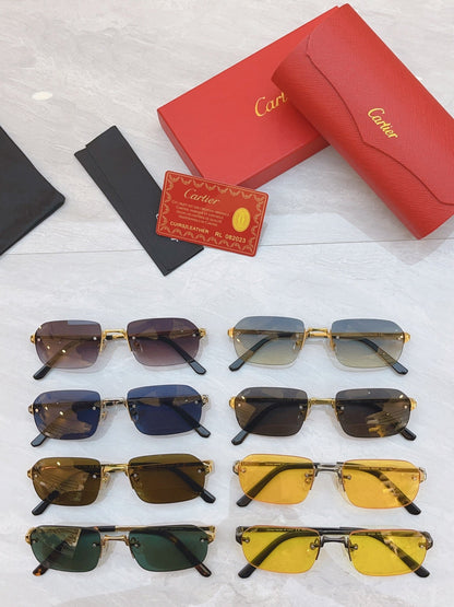 High end classic frameless design sunglasses