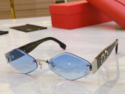 Creative cutting quadrilateral high-end sunglasses