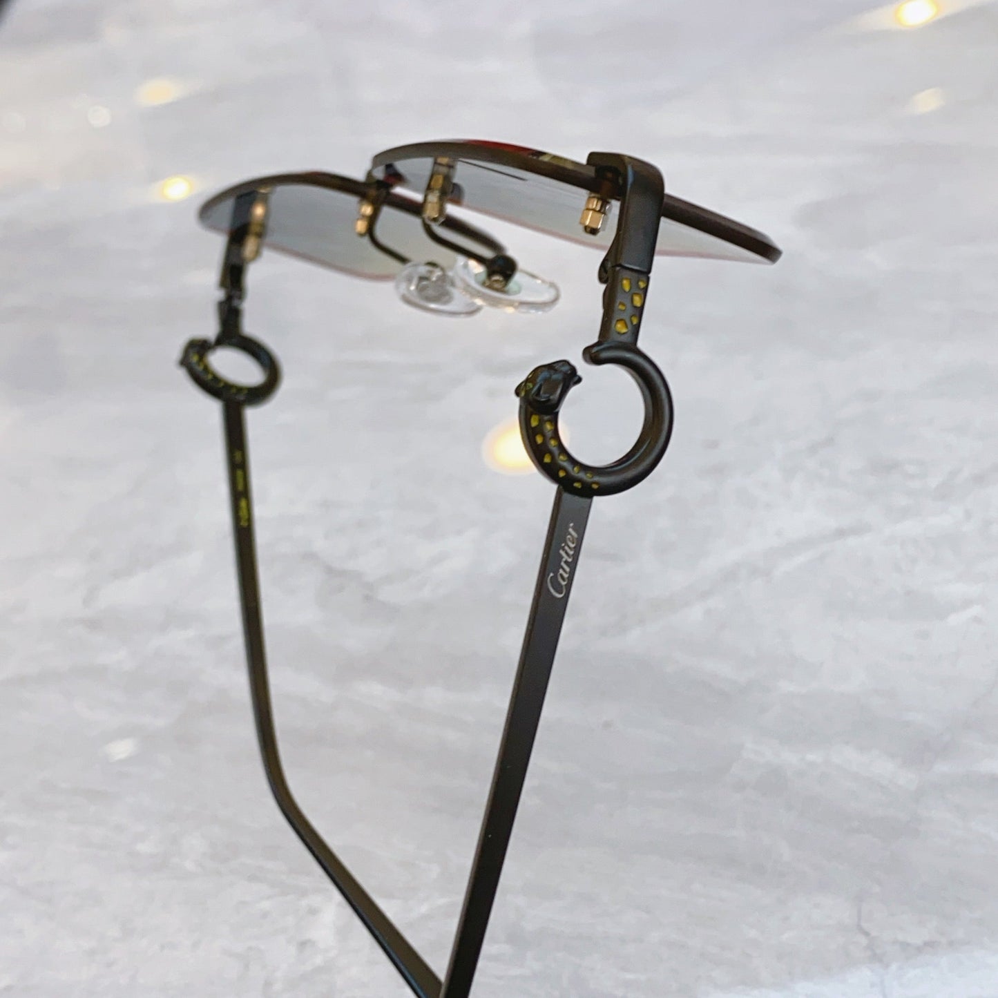 High end golden leopard carved decorative sunglasses