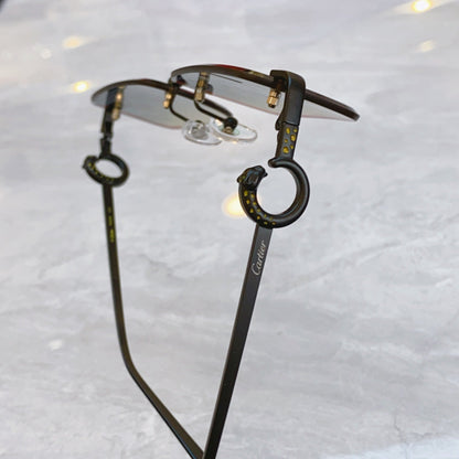 High end golden leopard carved decorative sunglasses