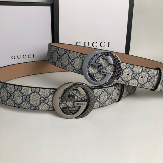 3 Colors printed letter leather belt