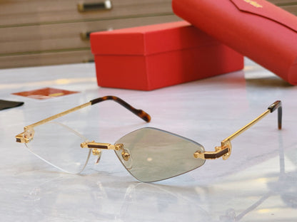 High end color change creativity Irregular slicing sunglasses