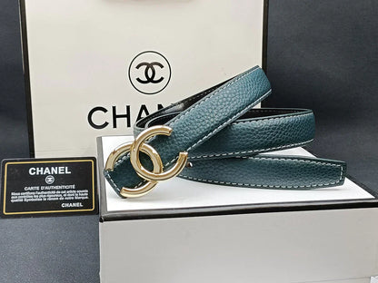 8 Colors double C multi-color lychee leather belt