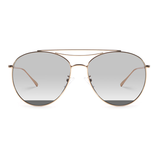 Polished Silver Aviator Sunglasses