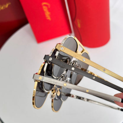 High end double bracket splicing sunglasses