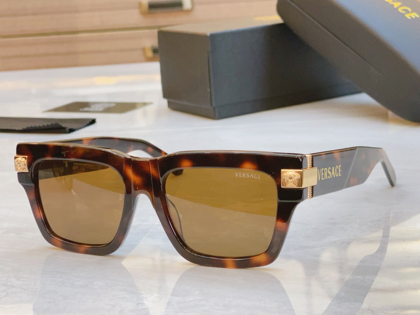 High end classic paired with sunglasses