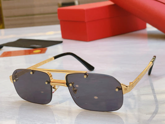 High end metal double bracket sunglasses